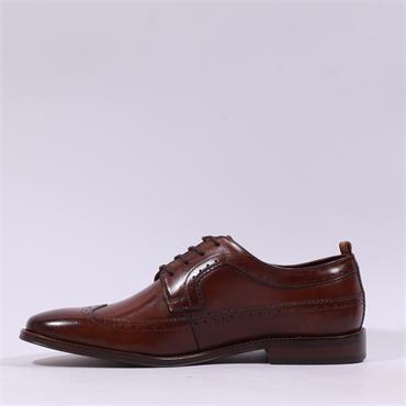 Base London Havisham Wingtip Shoe - Tan Leather